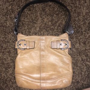 Coach brown and tan shoulder bag